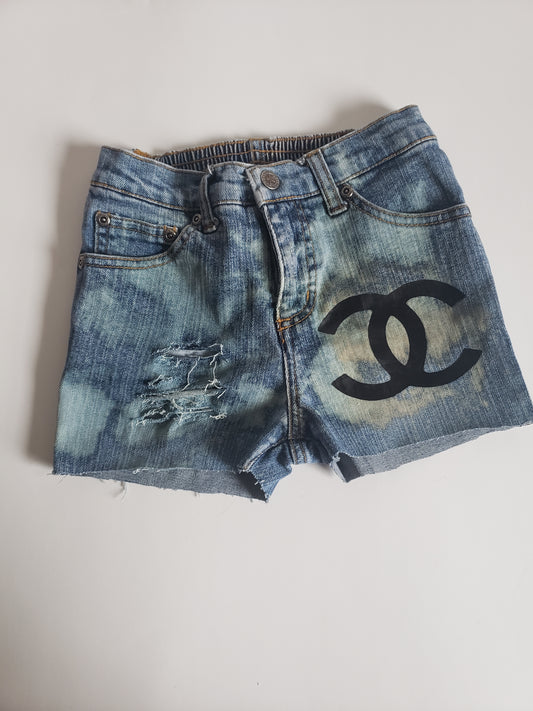 CC Girls Distressed Jeans Shorts Designer