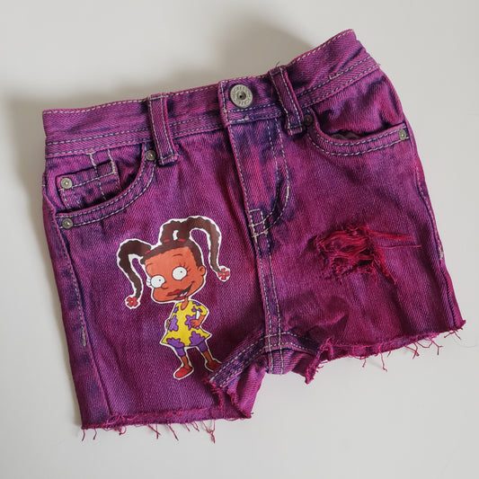 Rugrats Suzy Girls Distressed Jeans Shorts