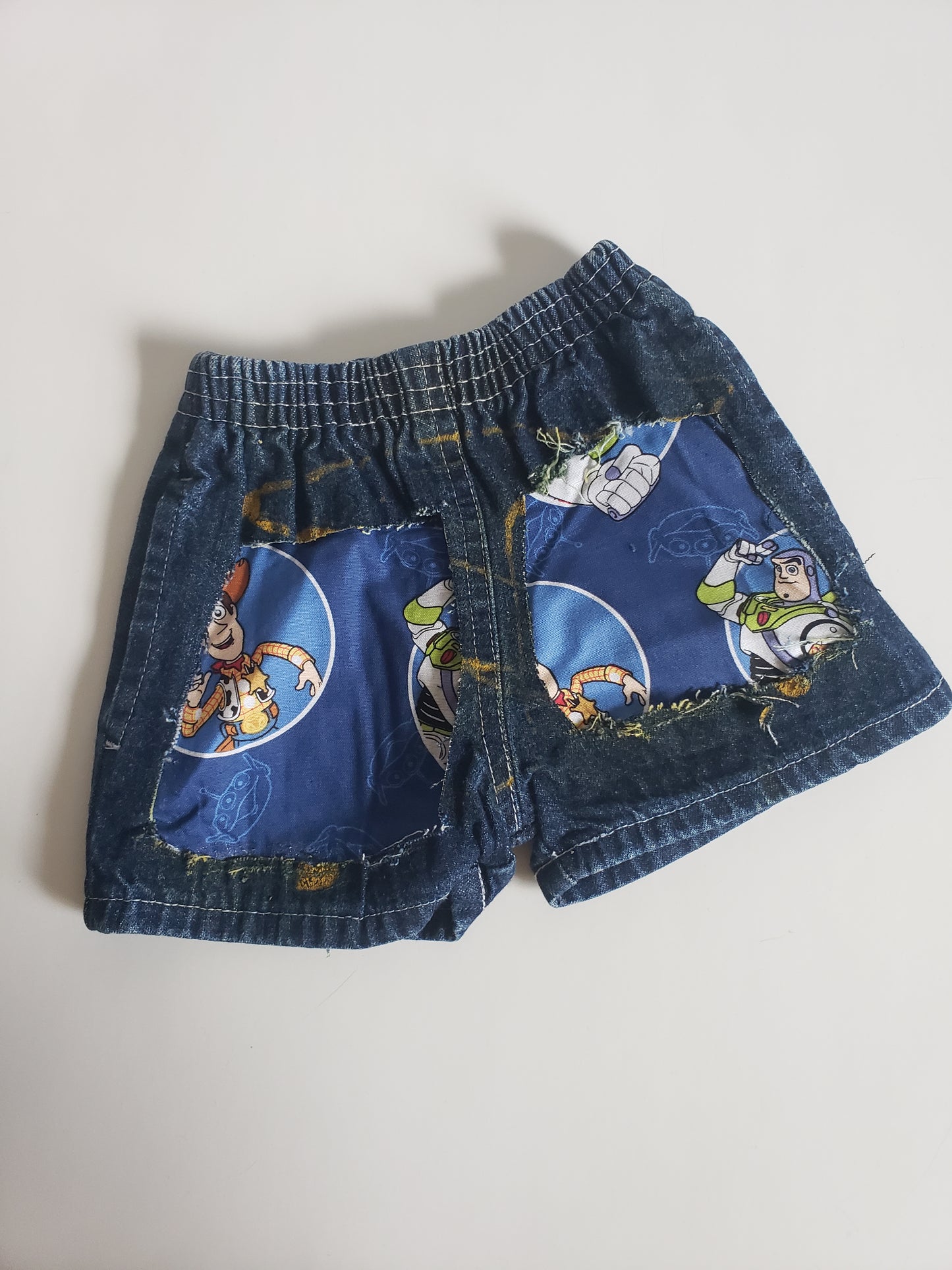 Toy Story Boys Distressed Jeans Shorts