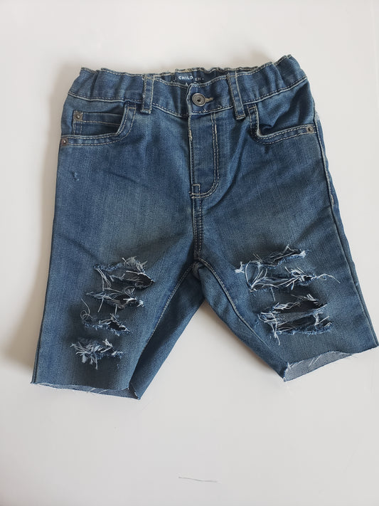 Basic Shreds Boys Distressed Jeans Shorts