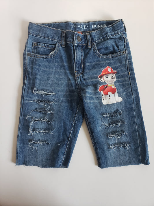 Paw Patrol Marshall Boys Distressed Jeans Shorts