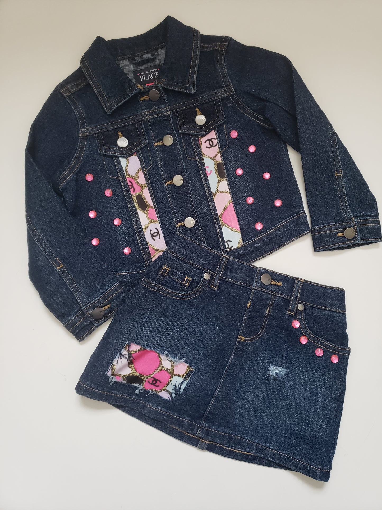 CC Designer Denim Outfit Sets Girls