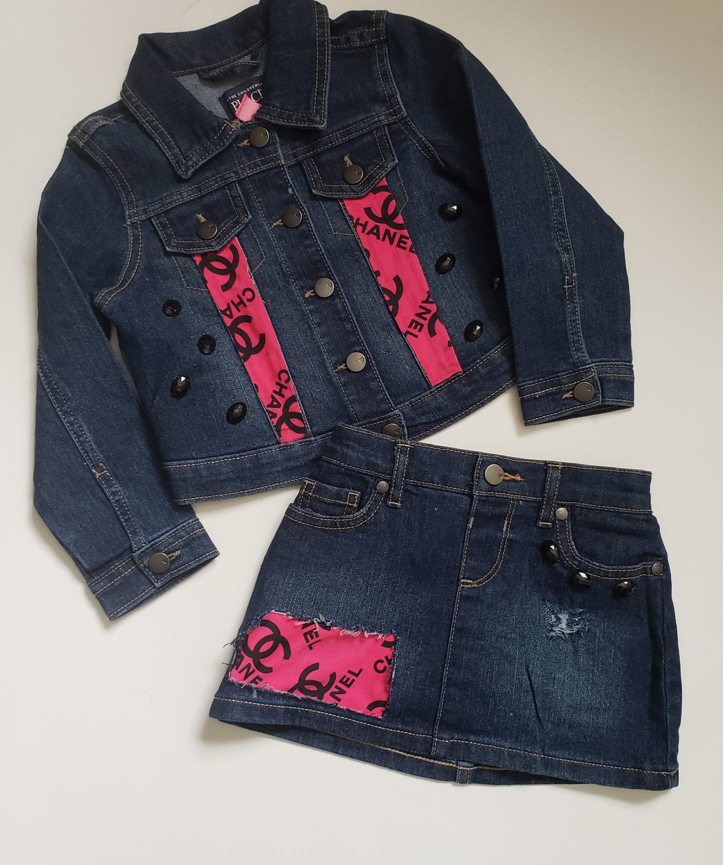 CC Designer Denim Outfit Sets Girls