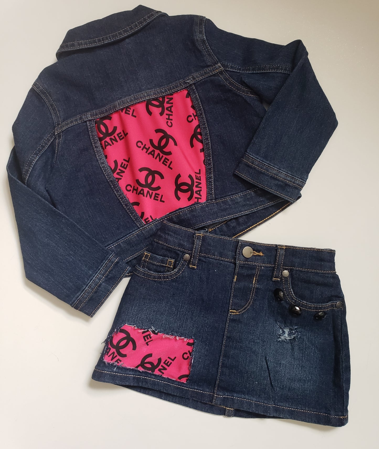 CC Designer Denim Outfit Sets Girls