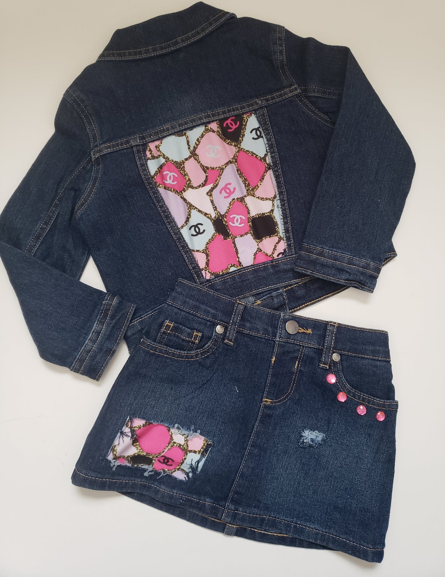 CC Designer Denim Outfit Sets Girls