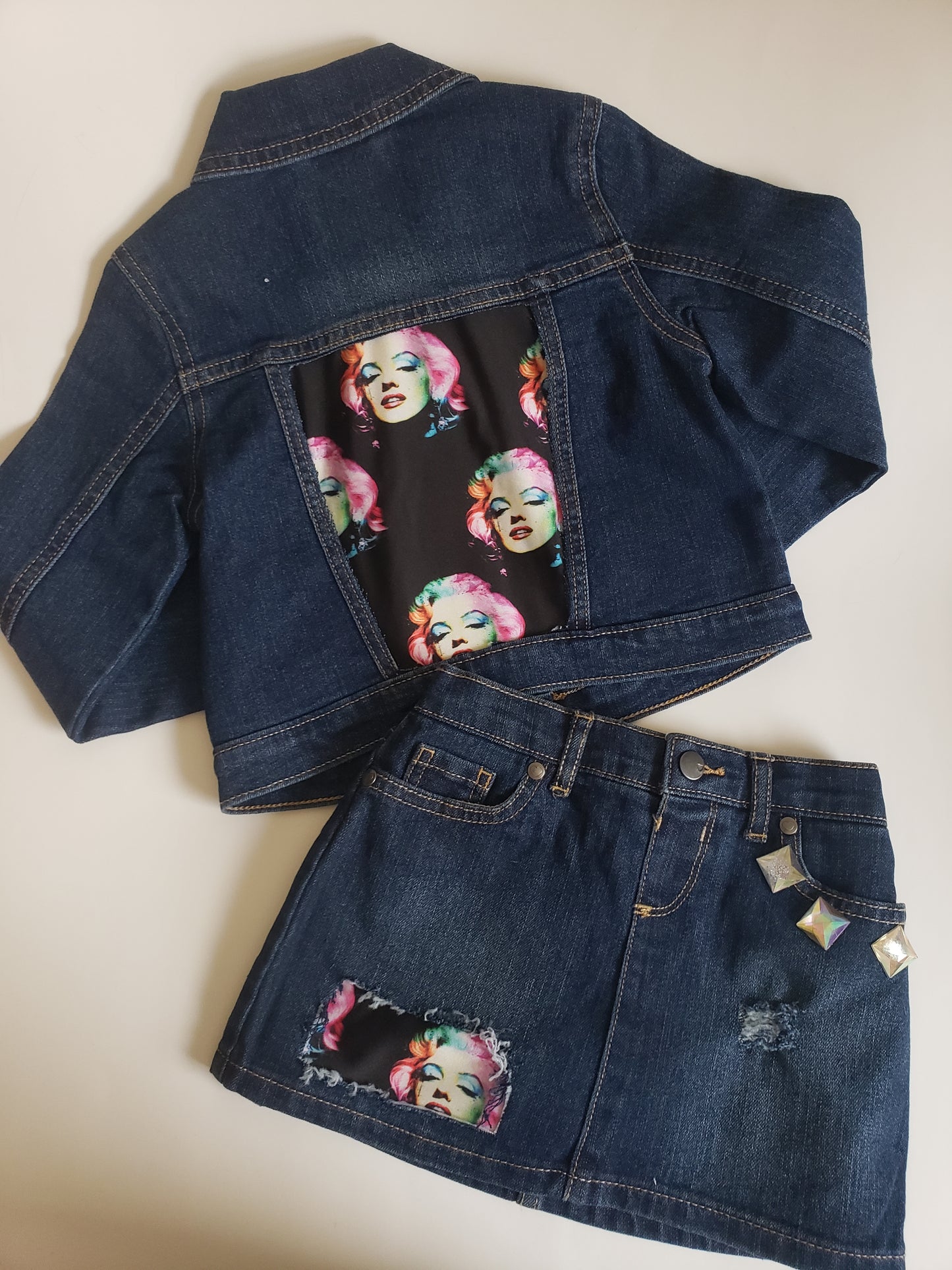 Marilyn Monroe Denim Outfit Sets Girls