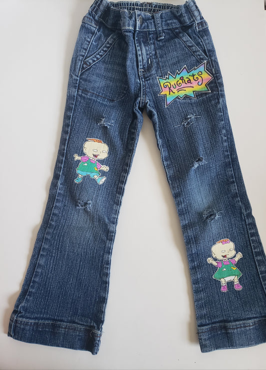 Rugrats Girls Distressed Jeans