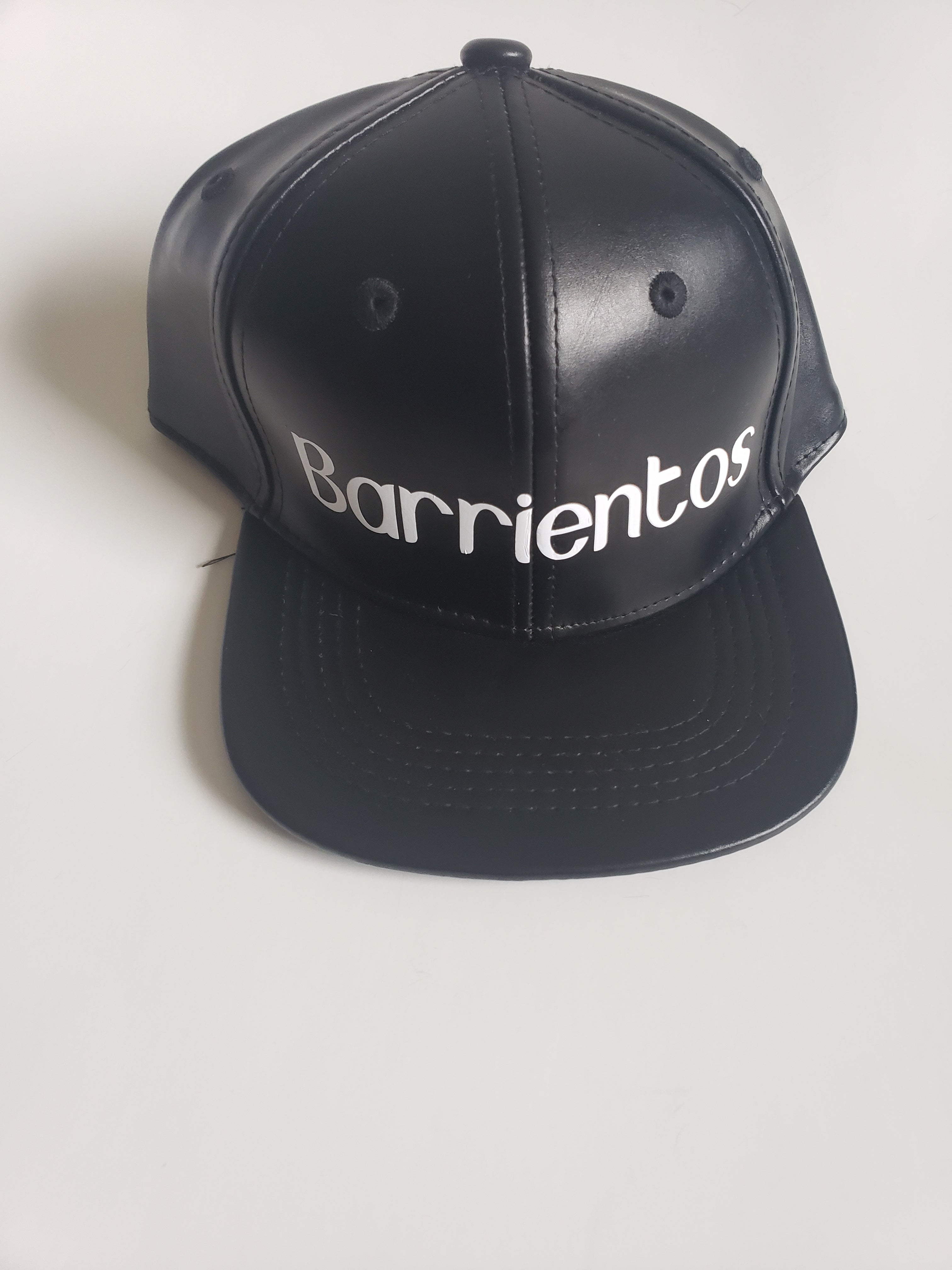 Faux Leather Snapback Hat