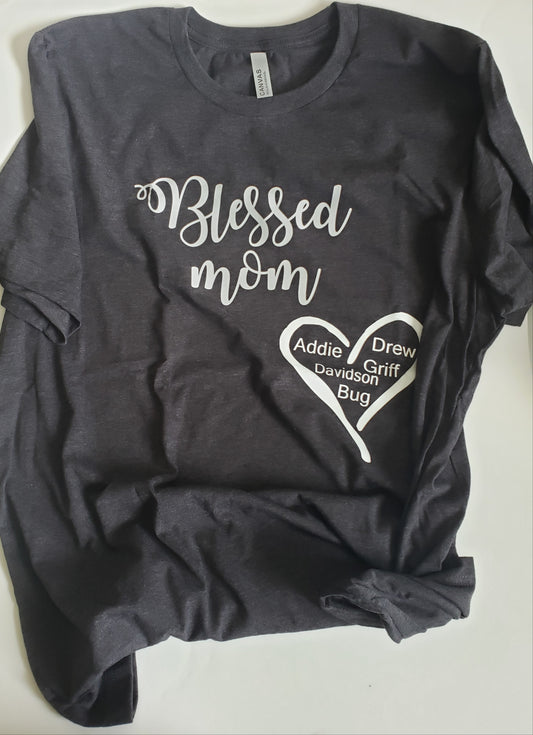 Blessed Mom Designer Ladies Shirt