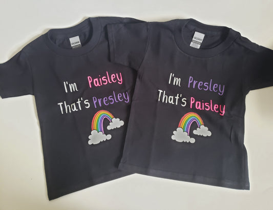 Personalized Twin Girls Shirts