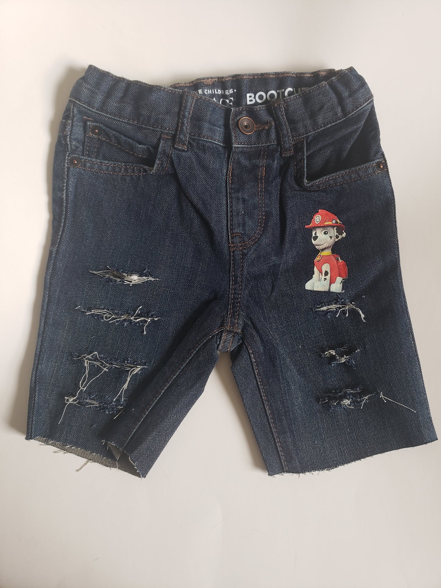 Paw Patrol Marshall Boys Distressed Jeans Shorts