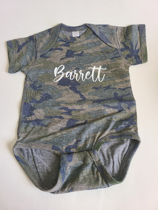 Personalized Camo Name Boys Shirt Girls Shirt