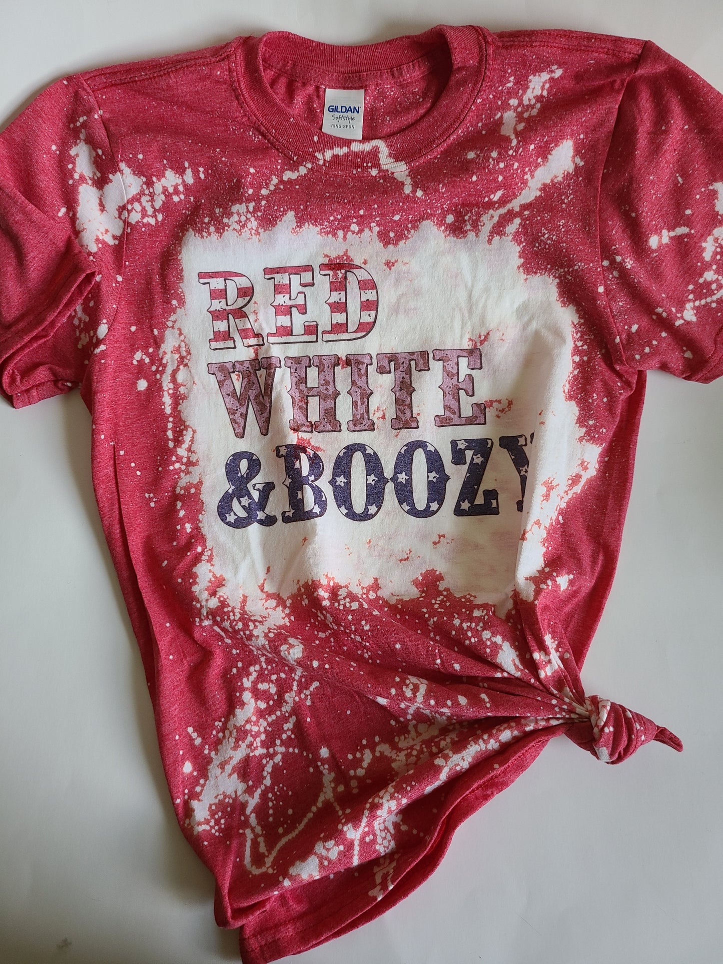 Red White Boozy Ladies Shirt 4th of july