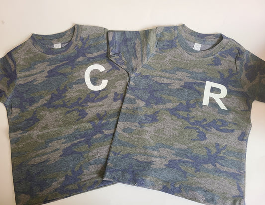 Personalized initial Boys Shirt Girls Shirt