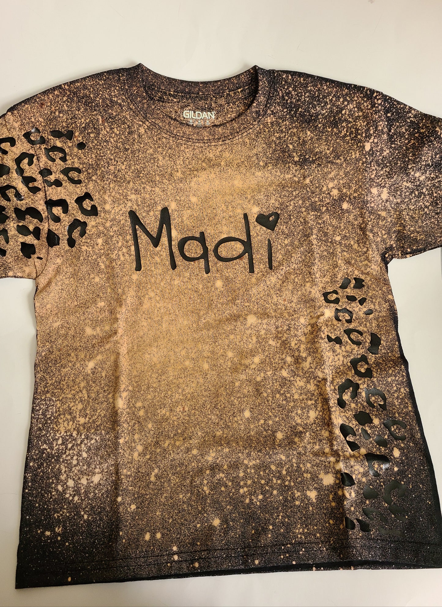 Personalized Cheetah Name Girls Shirt