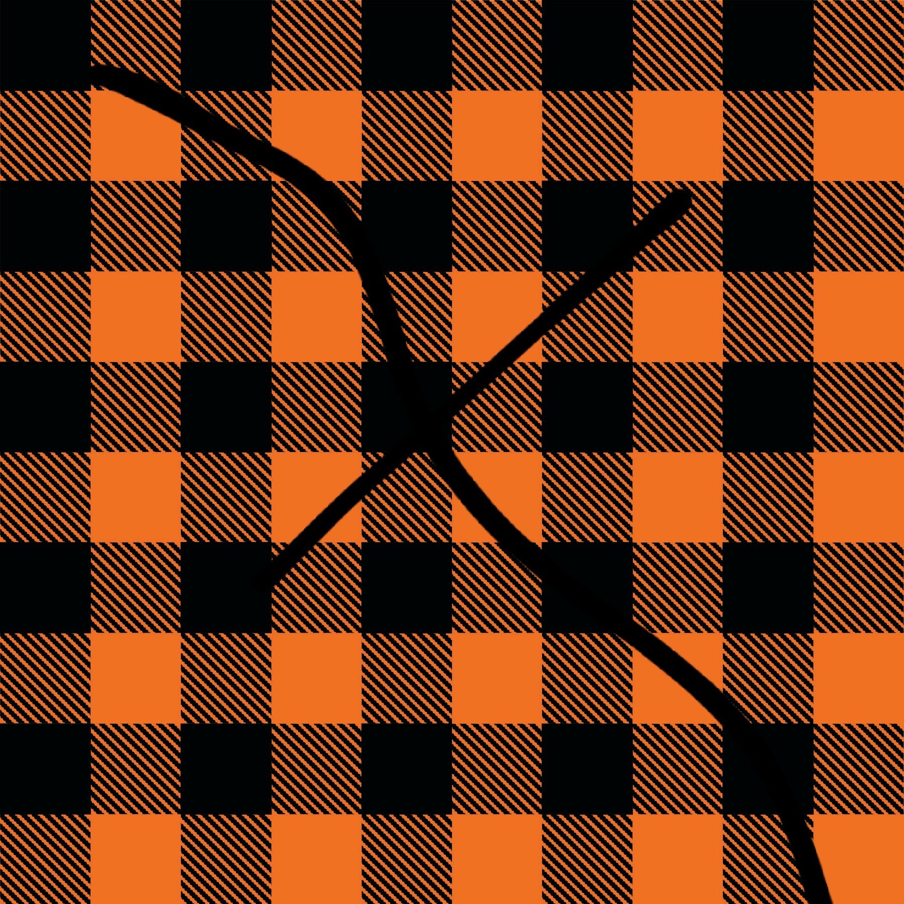 Orange Plaid Handmade