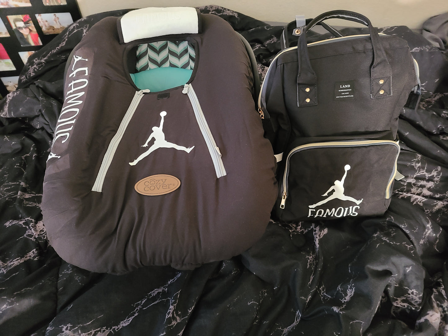 Personalized Daiper Bag and Cozy Cover