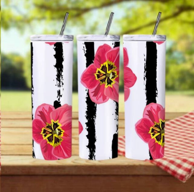 Flowers Tumbler Mug Sippy Cup Bottle