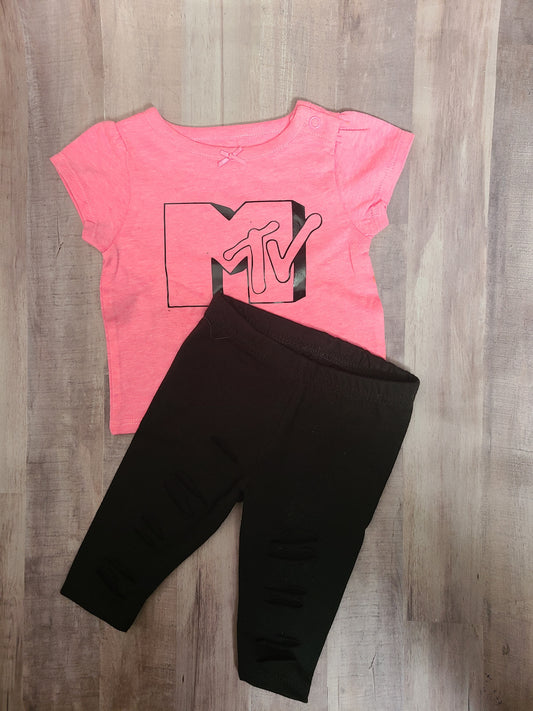 RTS 2pc MTV outfit Size 0/3m