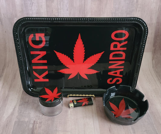 King (YOUR NAME) Rolling Trays 4pc