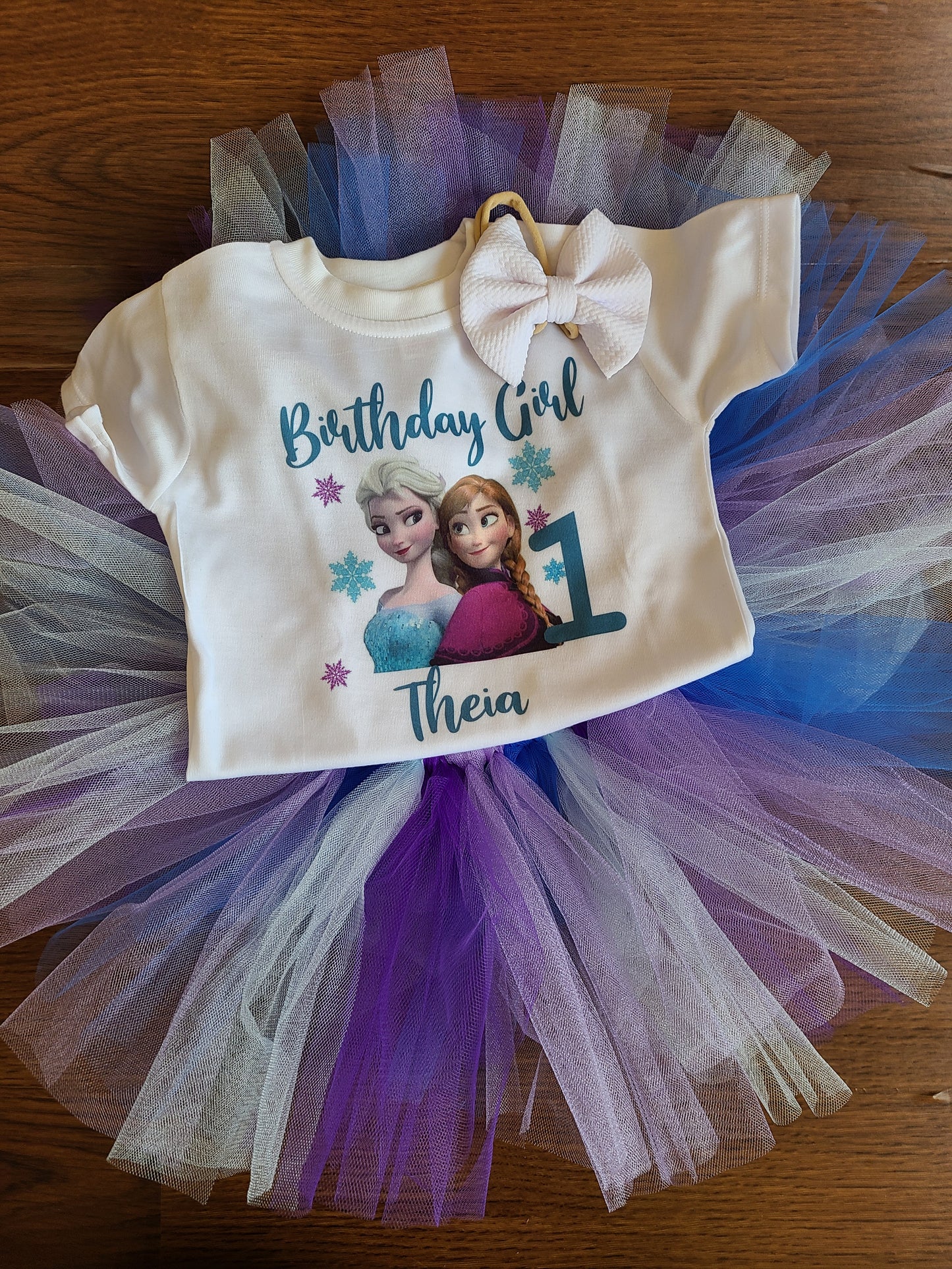 Personalized Frozen Elsa Anna Birthday Tutu Outfit