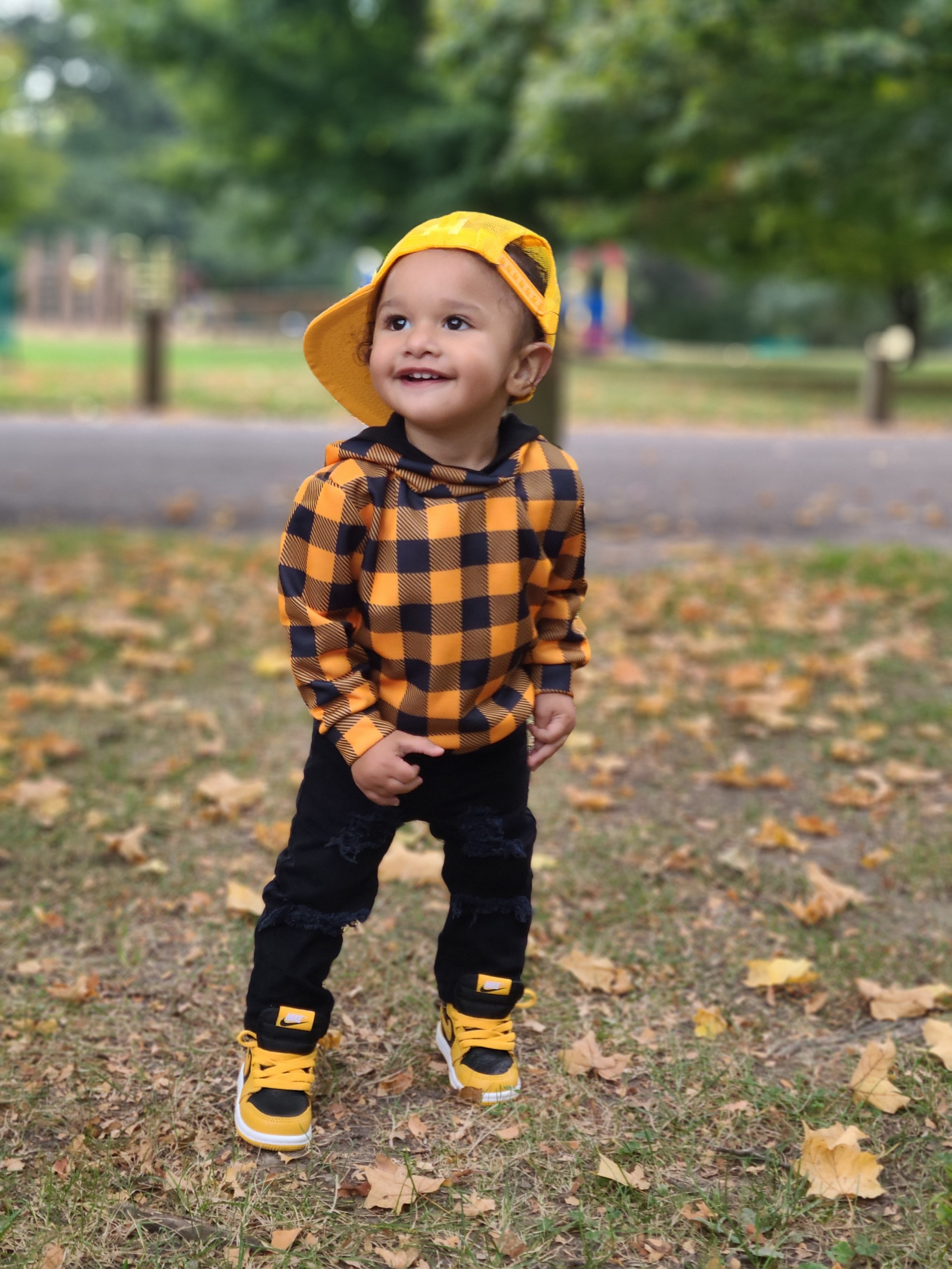 Golden Yellow Fall Trucker Snapback Hat