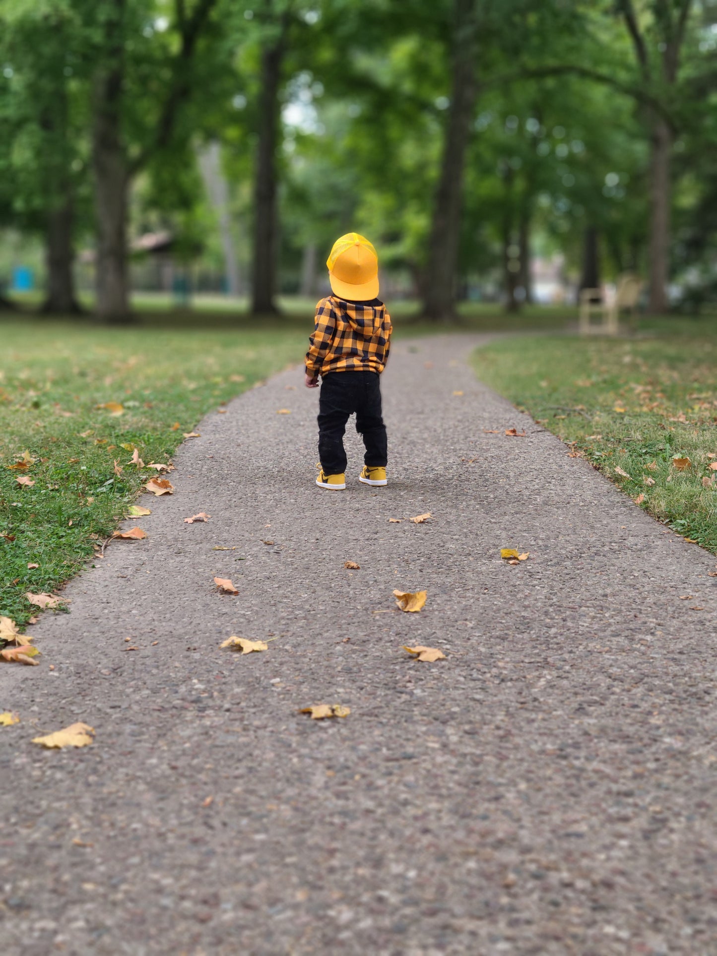 Golden Yellow Fall Trucker Snapback Hat