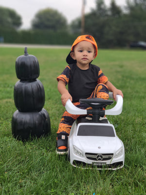 Black & Orange Trucker Snapback Hat