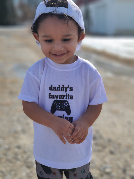 Daddy's Favorite Gaming Buddy Boys Shirt Girls Shirt