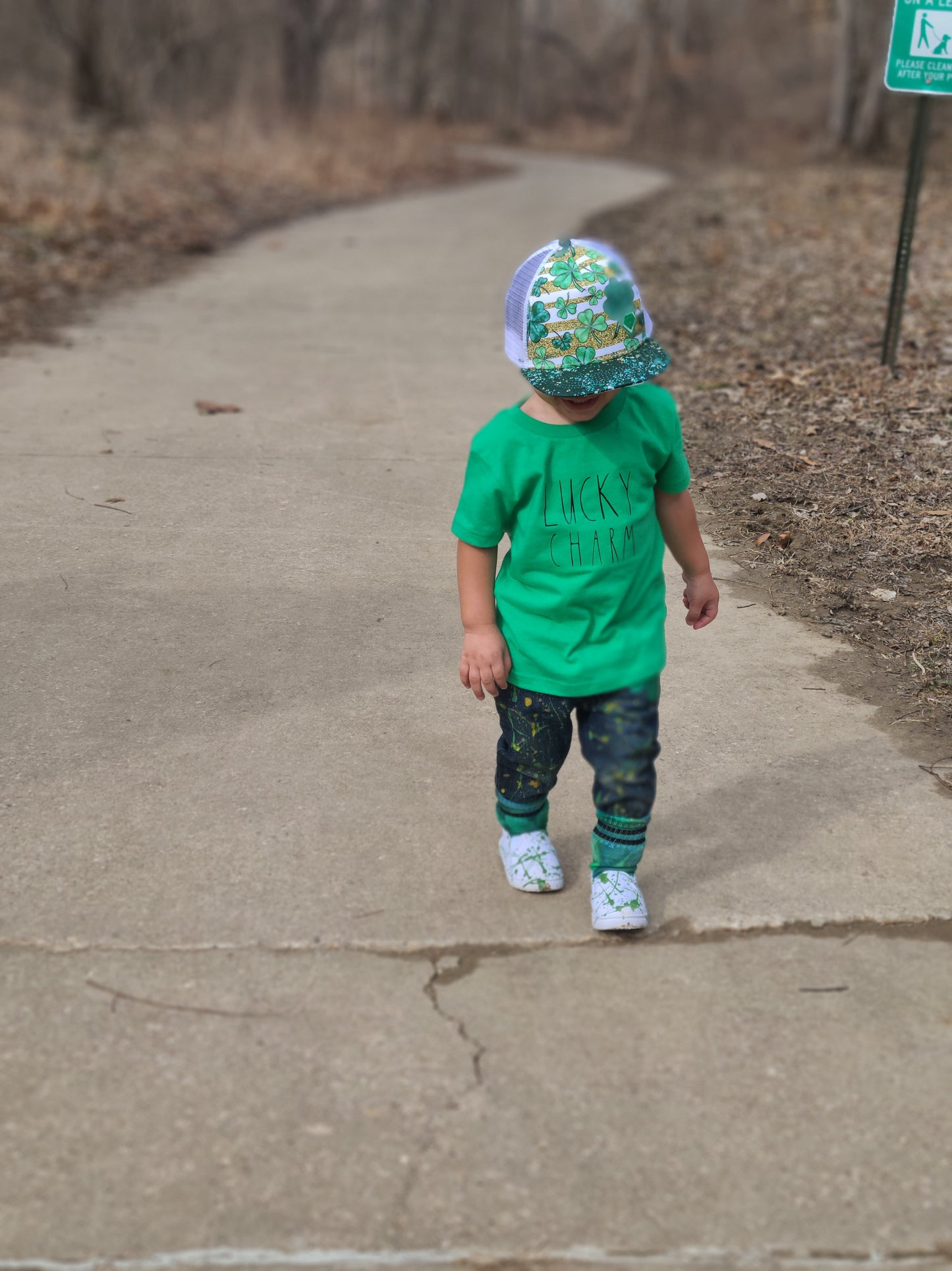 Clover Boys Girls Distressed Jeans St. Patrick's