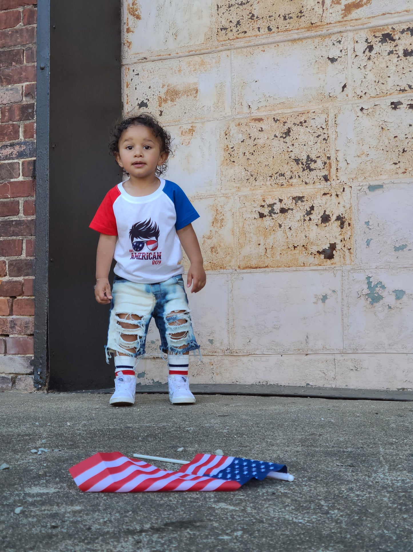 All American Boy 4th of July Boys Shirt