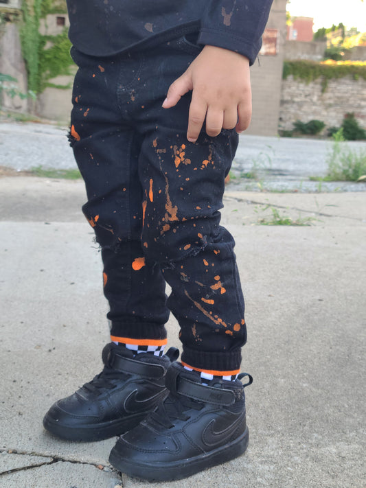 Pumpkin Boys Distressee Jeans Girls Distressed Jeans Halloween