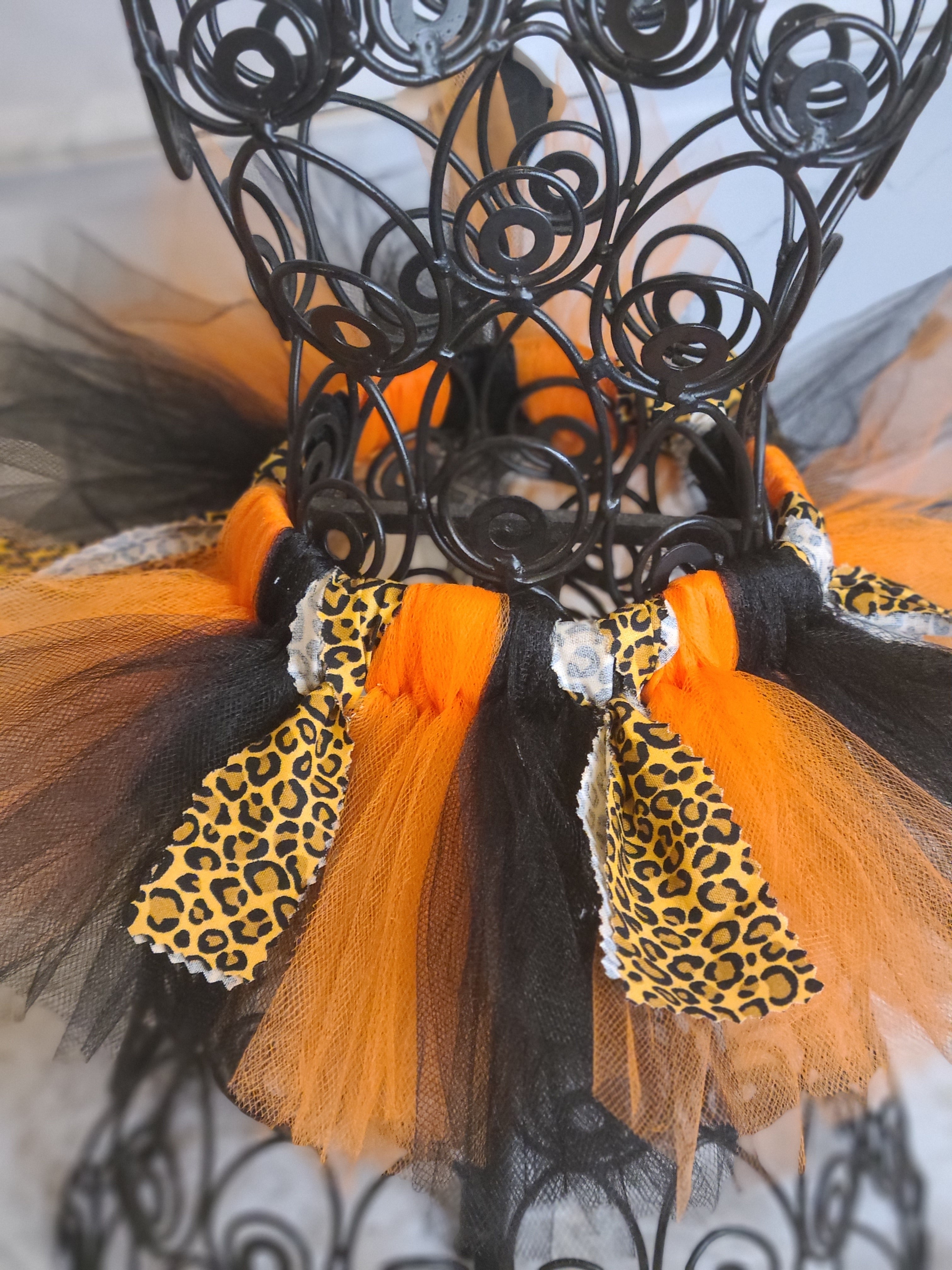 Orange Black Cheetah Tutu