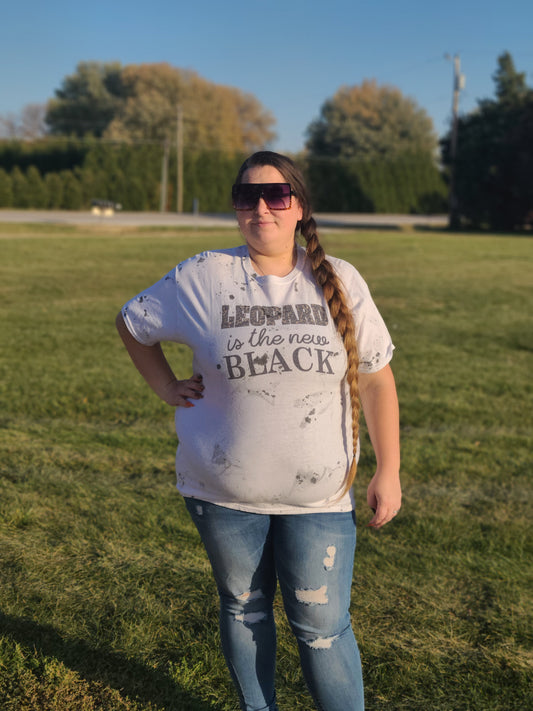 Leopard Is The New Black Ladies Shirt Girls Shirt