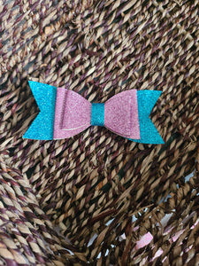 Blue and Pink Glitter Bow RTS