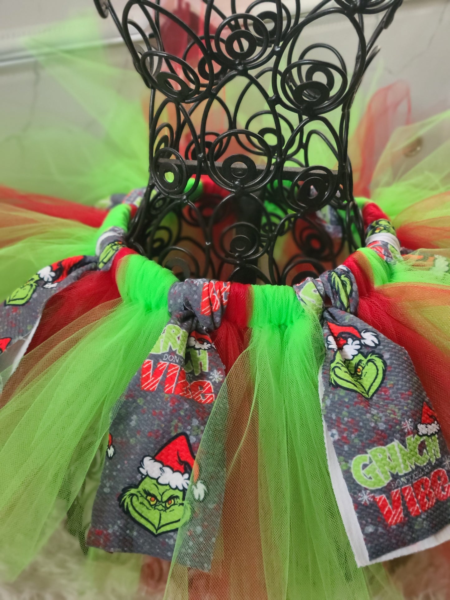 Grinch Vibes Tutu Christmas