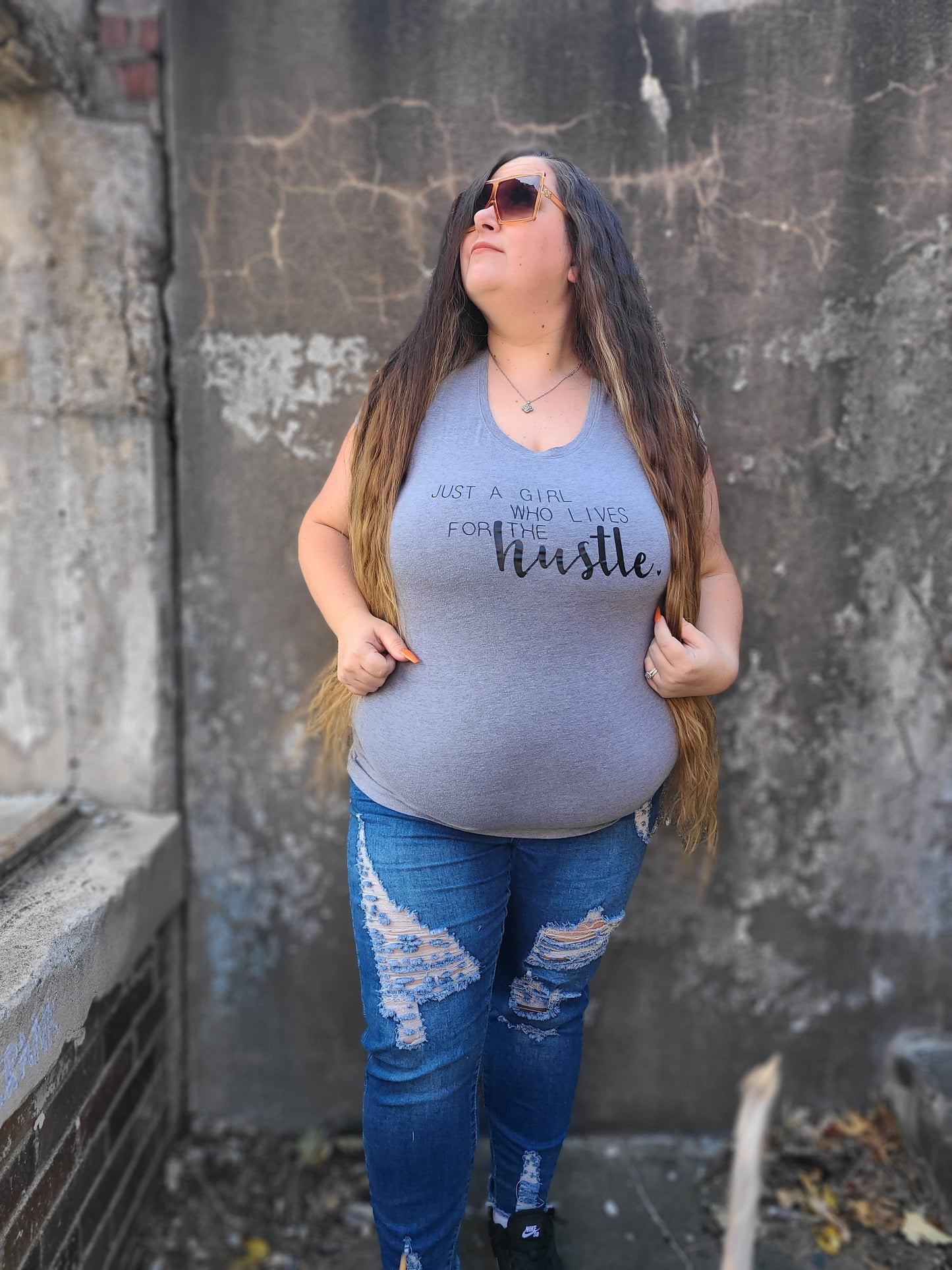 Just A Girl Who Lives For The Hustle Ladies Shirt Girls Shirt