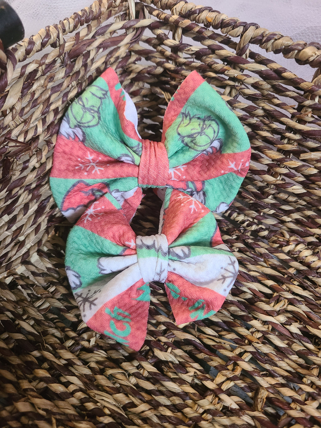 Grinch Bow RTS Christmas