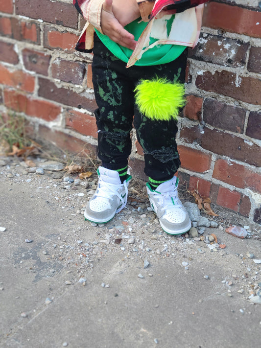 Grinch Girls Distressed Jeans Boys Distressed Jeans Christmas