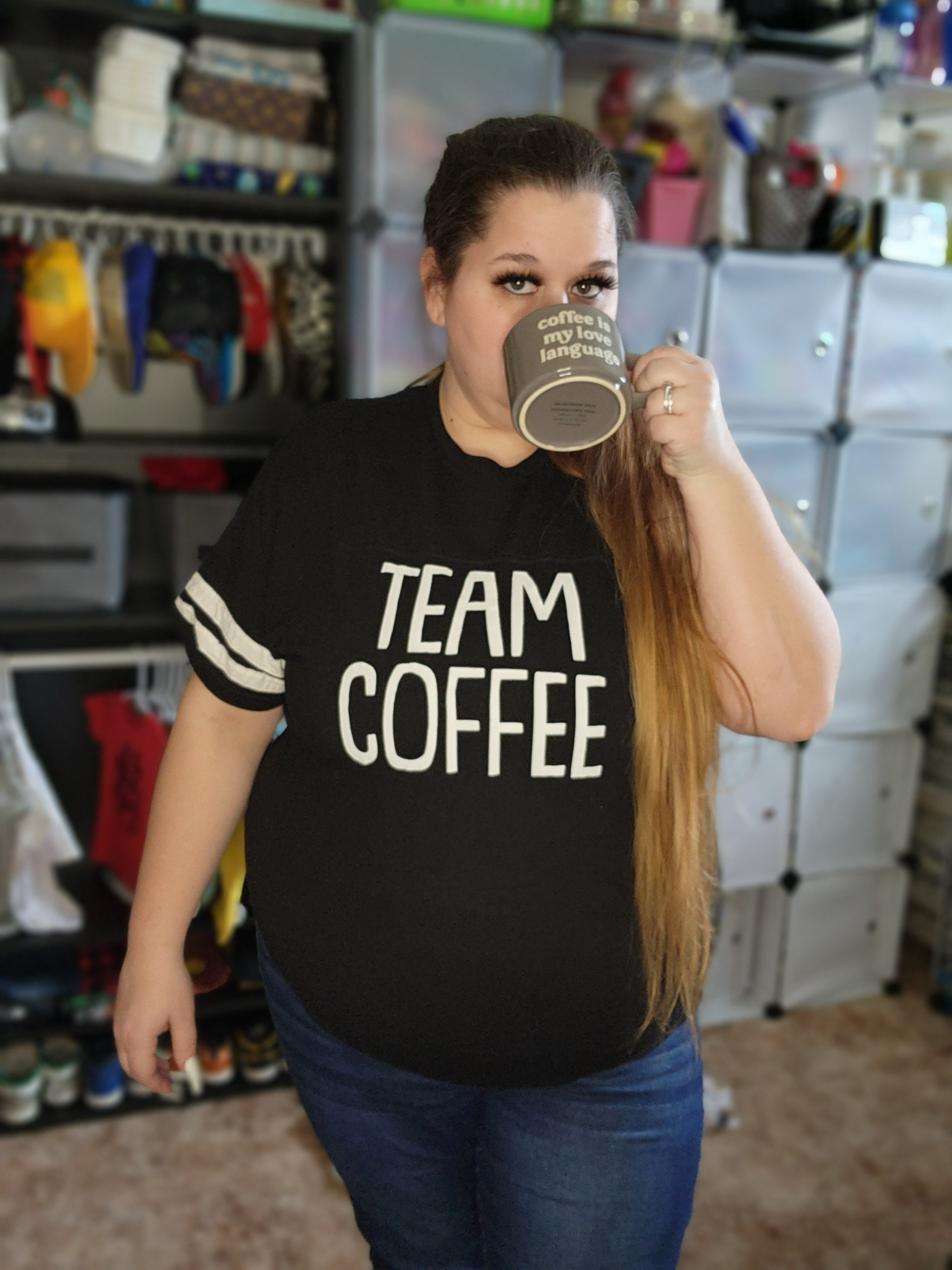 Team Coffee Team Milk Mommy and Me Ladies Shirt Girls Shirt