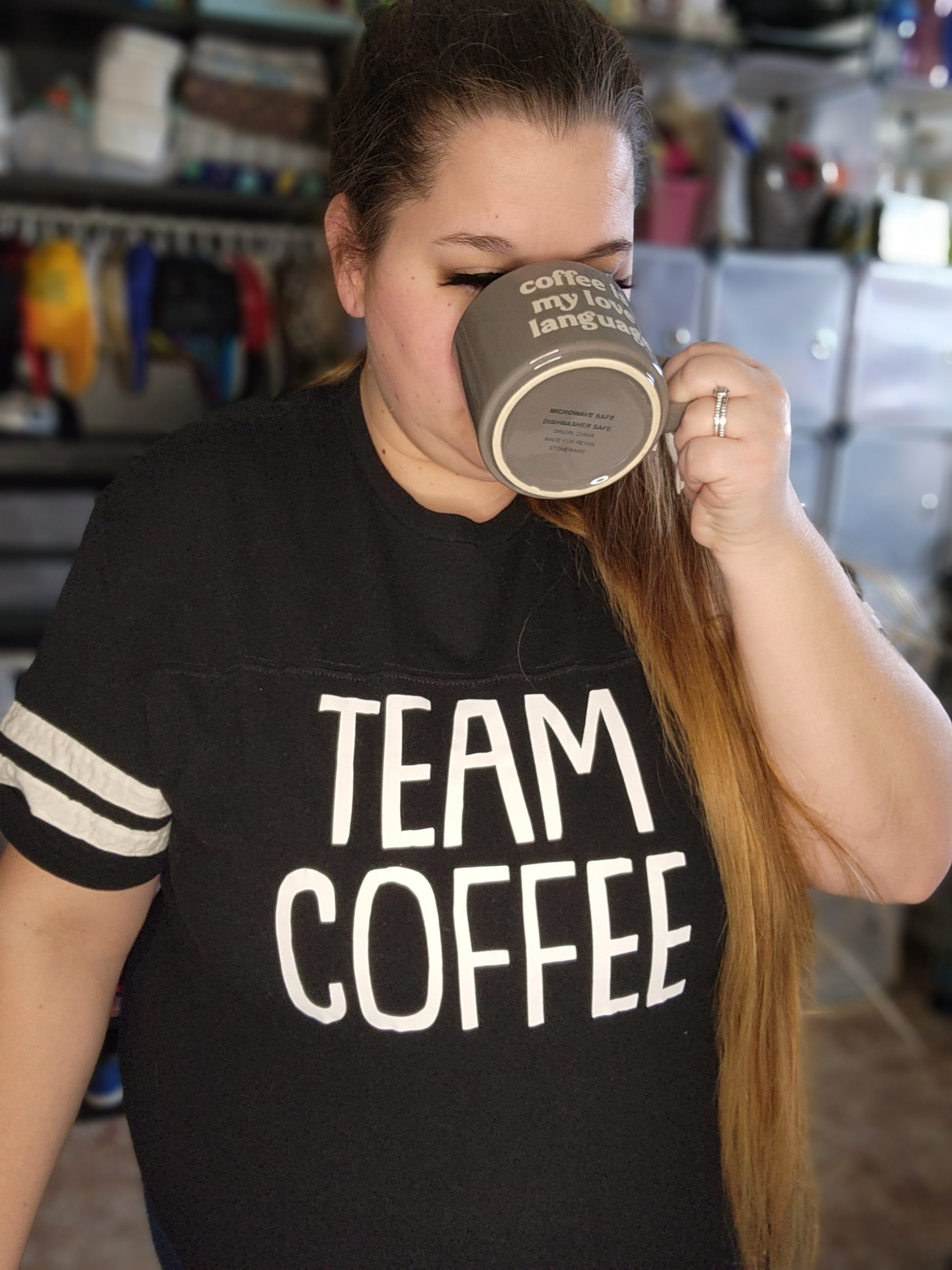 Team Coffee Team Milk Mommy and Me Ladies Shirt Girls Shirt