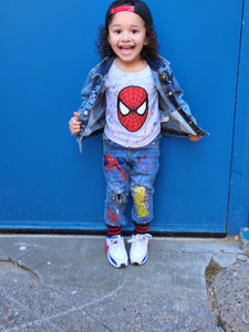 Spider Man Denim Outfit Sets Boys Girls