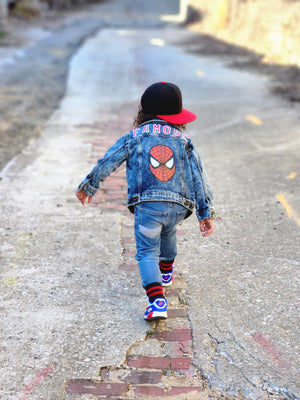 Spider Man Denim Outfit Sets Boys Girls