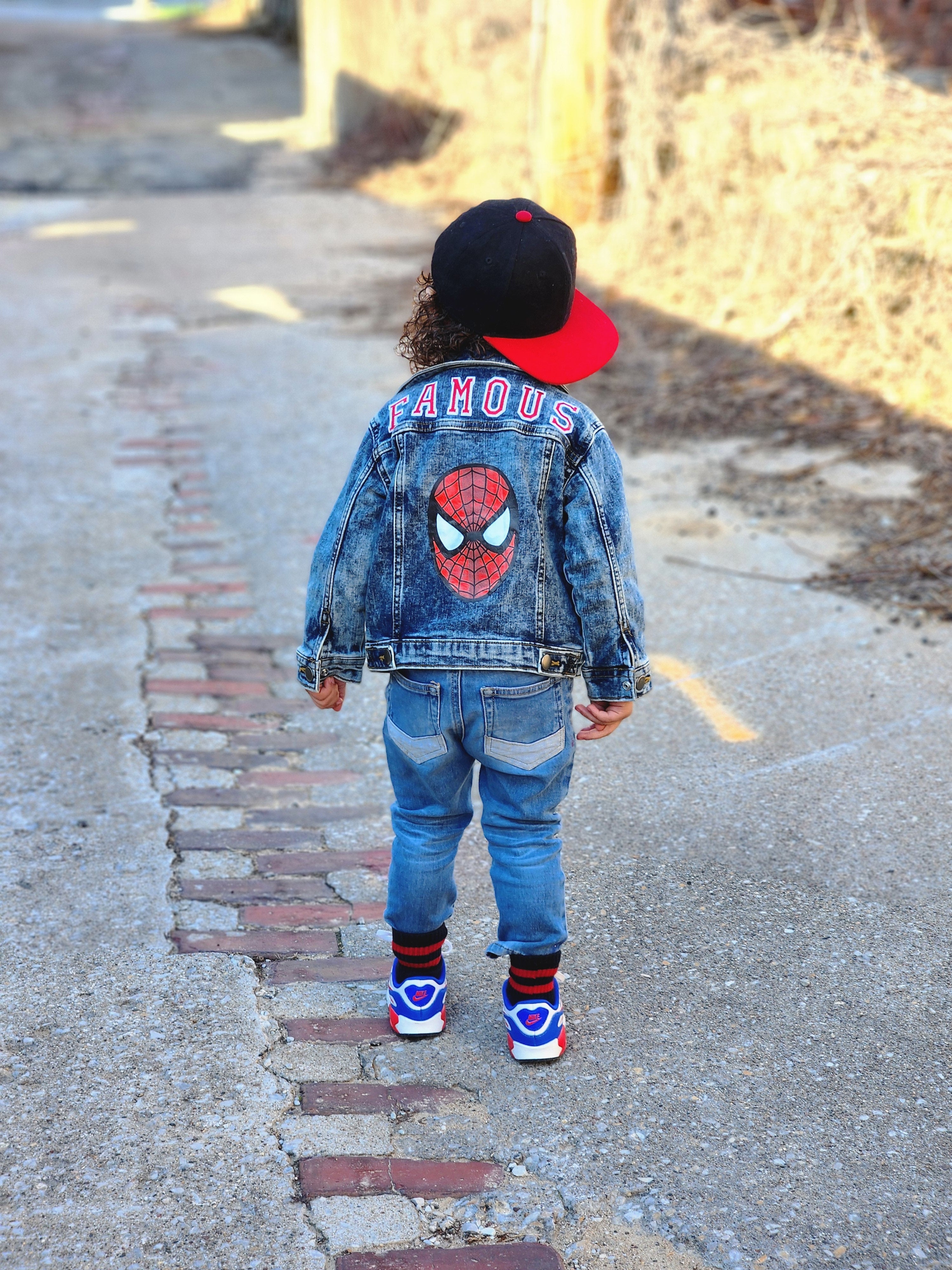 Spider Man Denim Outfit Sets Boys Girls