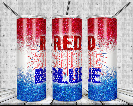 Red White & Blue Tumbler Mug