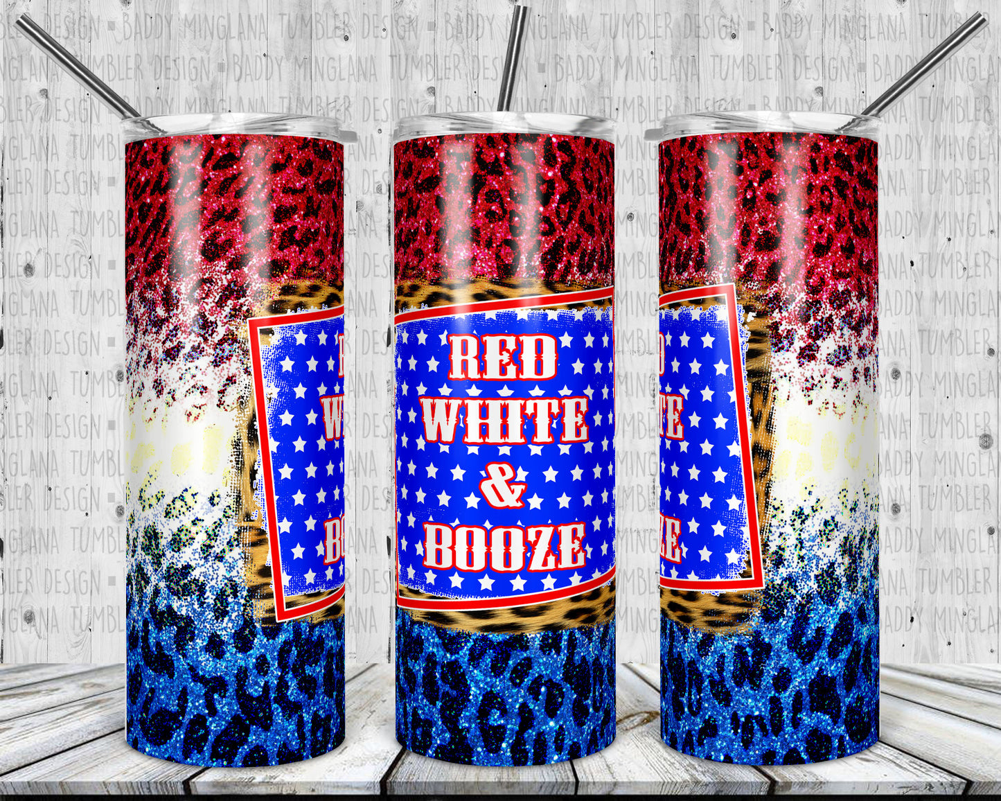 Red White & Booze Tumbler Mug