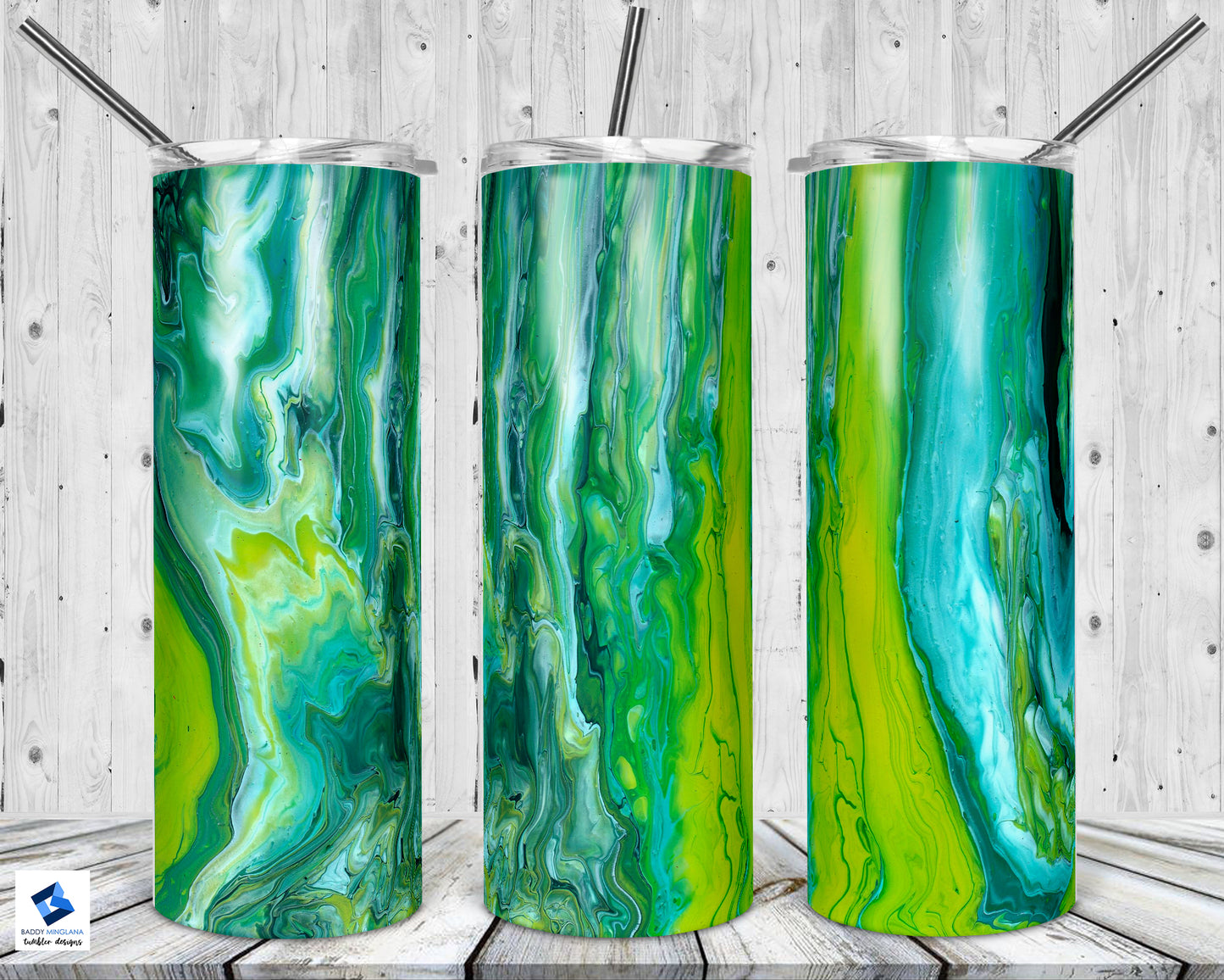 Green Marble Tumbler Mug Sippy Cup Bottle