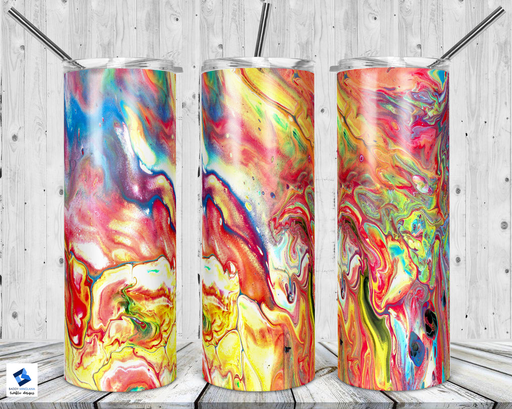 Colorful Watercolor Tumbler Mug Sippy Cup Bottle