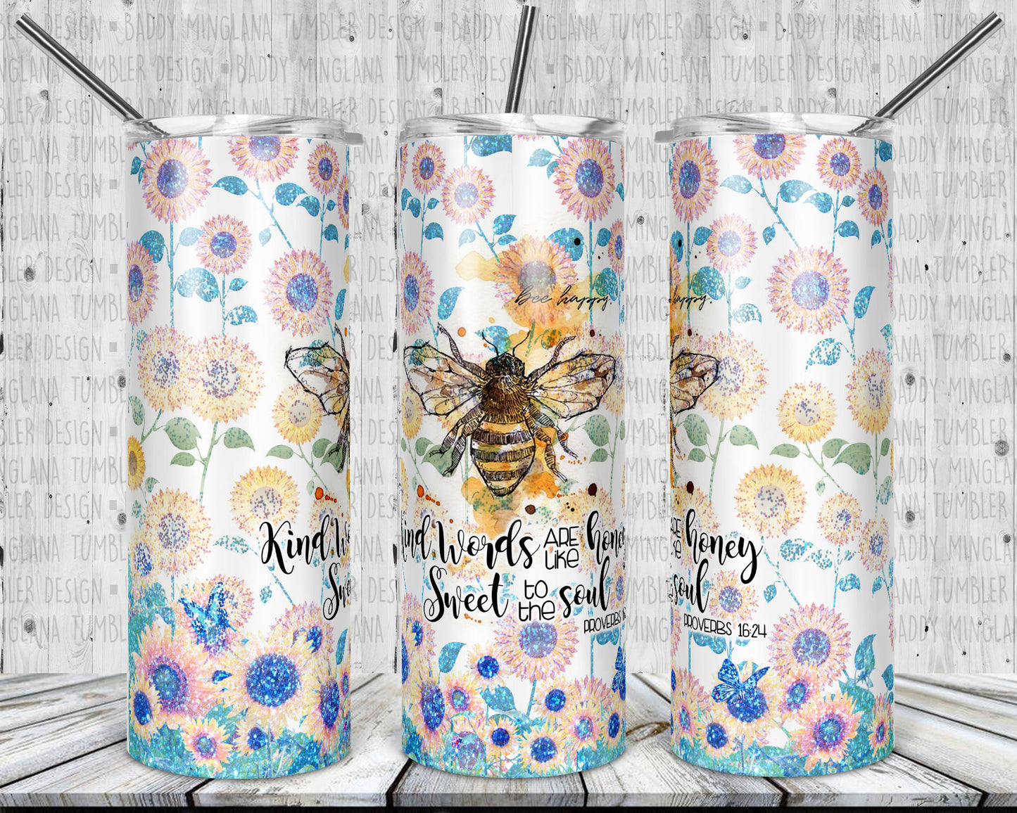 Kind Words Tumbler Mug Sippy Cup Bottle