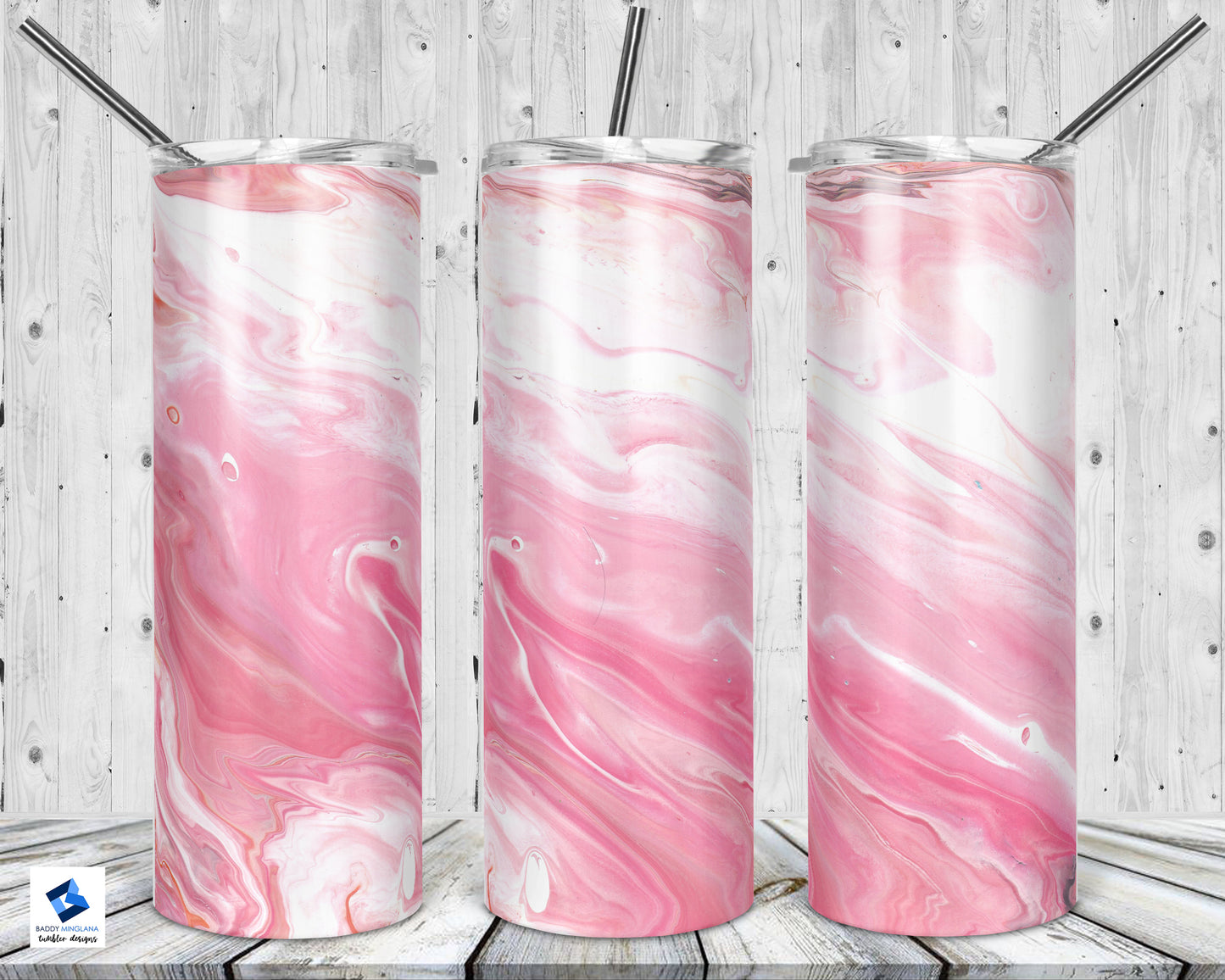 Pink Watercolor Tumbler Mug Sippy Cup Bottle